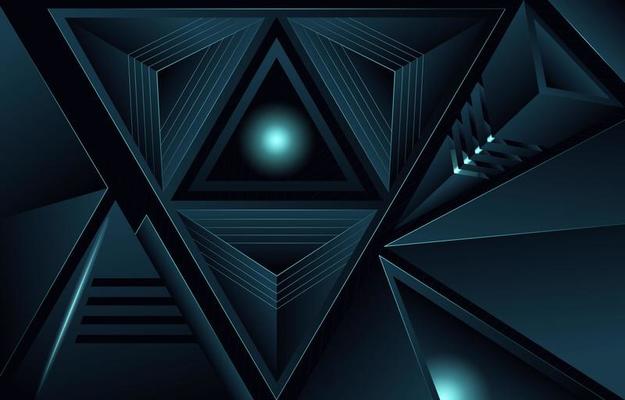 Abstract Black Triangulars Shape
