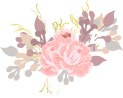 rosa blommor enkel png
