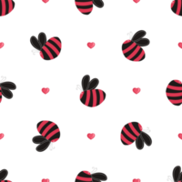 pattern baby pink. Bees Pattern with cute bees. Flying bees. striped insects. for kids.on a transparent background png