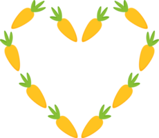 frame of simple yellow carrots isolated png