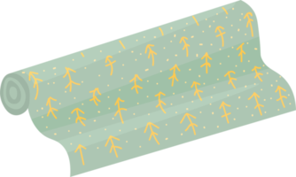 Wrapping paper with Christmas trees. png
