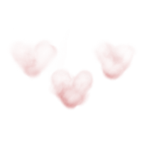 rosa nuvole cuore. San Valentino giorno nube. soffice nube isolato. morbido soffice nel il forma di un' cuore. il Fumo è rosa. png