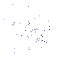 confete de estrela azul, recorte de decoração de brilho de estrelas azuis, arquivo png