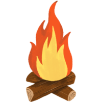 fuego de campamento de madera png