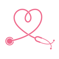 Heart shaped stethoscope png