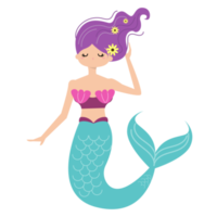 Cute cartoon mermaid. png