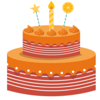 gâteau graphique orange png