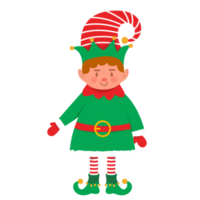 elfo hombre posa para navidad png