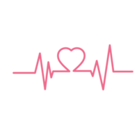 linha de cardiograma de pulso cardíaco batimentos cardíacos png