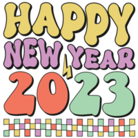 Retro New Year 2023 PNG