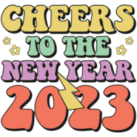 Retro New Year 2023 PNG