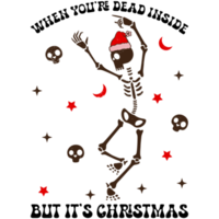 Skeleton Christmas PNG