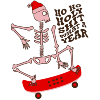 esqueleto navidad png