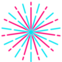 glühendes feuerwerk neon, feuerwerk platzen, funkelndes feuerwerk neon png