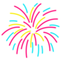 Glowing firework neon, firework burst, Sparkling firework neon png