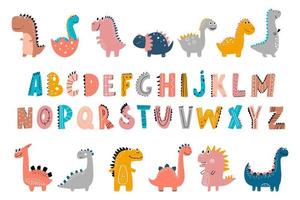 Cute Dinosaurs is a collection of colourful Dinosaurs and sweet ABC alphabet elements. Set includes cute character clipart , all created in a pretty colour palette. vector