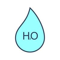 H2O Vector Icon