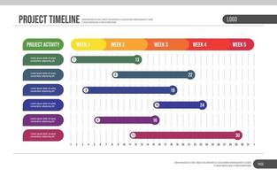 Weekly Project Timeline vector