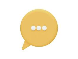 chat with three dots speech bubbles composition 3d icon vector