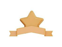 Star batch icon with 3d vector icon cartoon minimal style