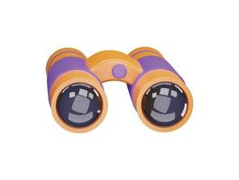 binoculars with 3d vector icon cartoon minimal style