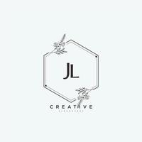 JL Beauty vector initial logo art, handwriting logo of initial signature, wedding, fashion, jewerly, boutique, floral and botanical with creative template for any company or business.