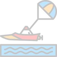 Parasailing Vector Icon Design