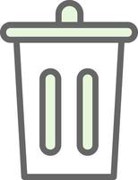 Trash Bin Vector Icon Design