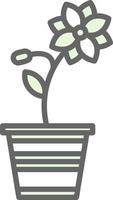 Flower Pot Vector Icon Design