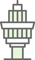Control Tower Vector Icon Design