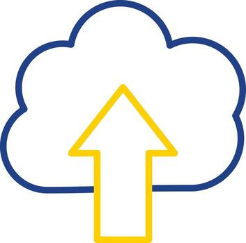 Cloud Uploding Vector Icon Design
