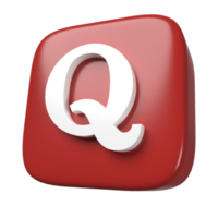 Quora 3d Icon png