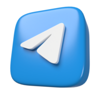 Telegram 3d Icon png