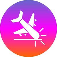 Airplan Crash Vector Icon Design