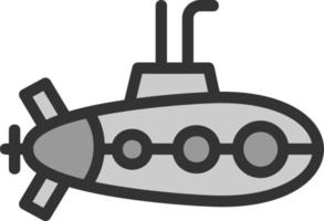 Submarine Vector Icon Design