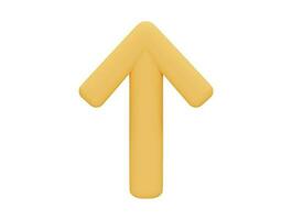 Up arrow with 3d vector icon cartoon minimal style
