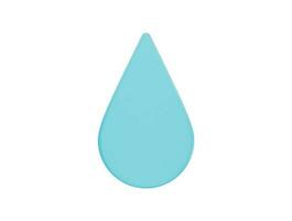 Water drop with 3d vector icon cartoon minimal style