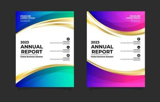 diseño de plantilla de informe anual de negocios de la empresa vector