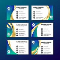 Gradient Color  Business Card Template Collection vector