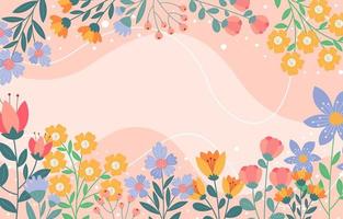 Spring Blooming Flowers Background vector