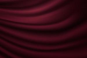 Realistic Red Curtain Wavy Abstract Background vector