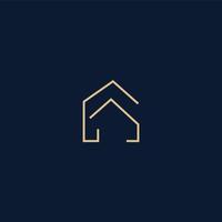 Vector Illustration of Home Building Logo. With Minimalist Outline Style. Perfect for Business dan Real Estate