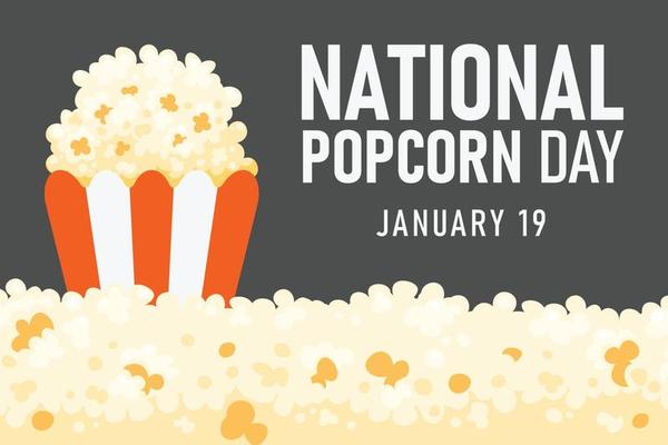 National Popcorn Day background.