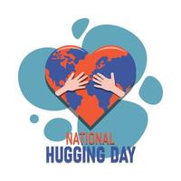 National Hugging Day background. vector