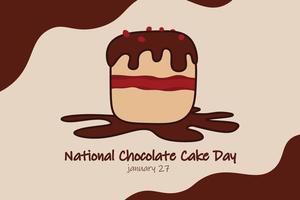 National Chocolate Cake Day background. vector