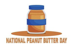 National Peanut Butter Day background. vector