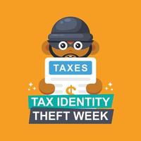 Tax Identity Theft Week background. vector