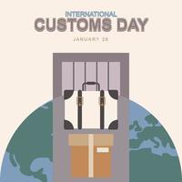 International Customs Day background. vector