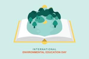 antecedentes del día internacional de la educación ambiental. vector