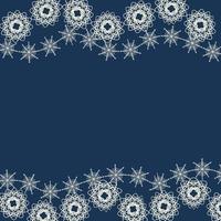 Beautiful winter background with snowflakes is a great design for any purpose. Christmas blue background. Abstract design vector